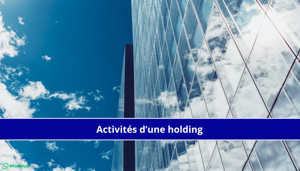 Activités société holding : périmètre légal